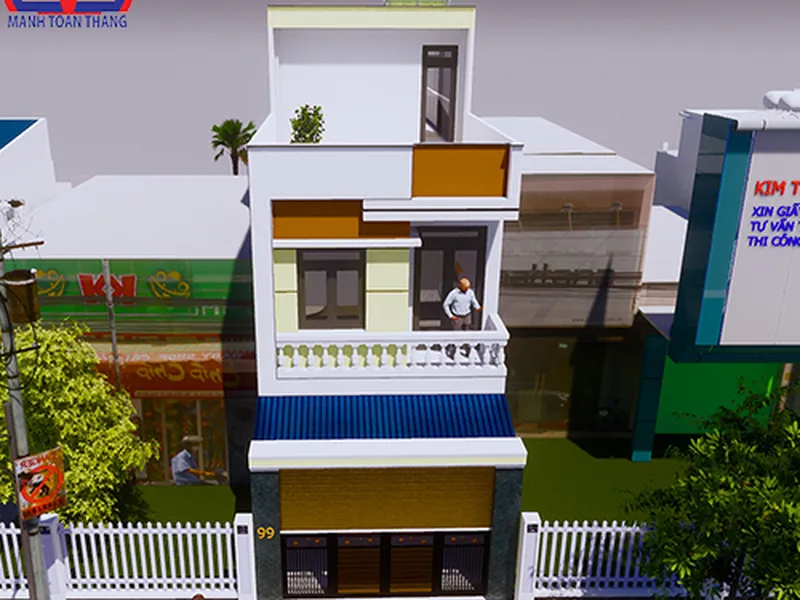 Mẫu Thiết Kế Nhà 3 Tầng 5x20m