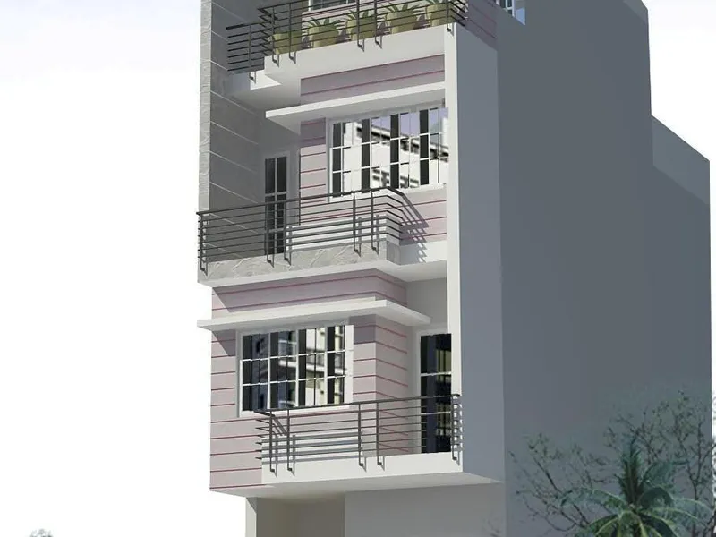 Nhà 1 trệt 3 lầu có hầm ở Bình Dương
