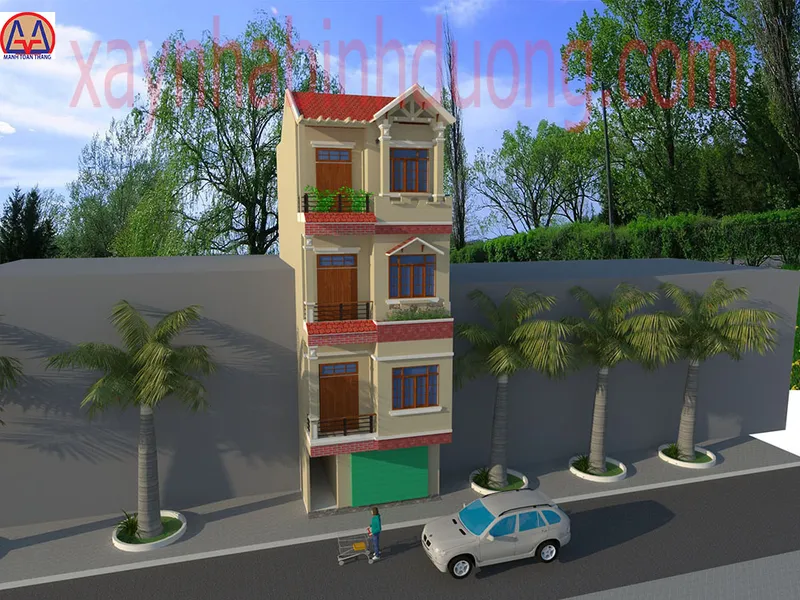 Nhà mặt tiền 5m tại Bình Dương