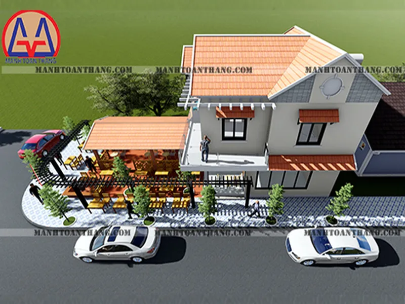 Thiết Kế Nhà 1 Trệt 1 Lầu 2 Mặt Tiền