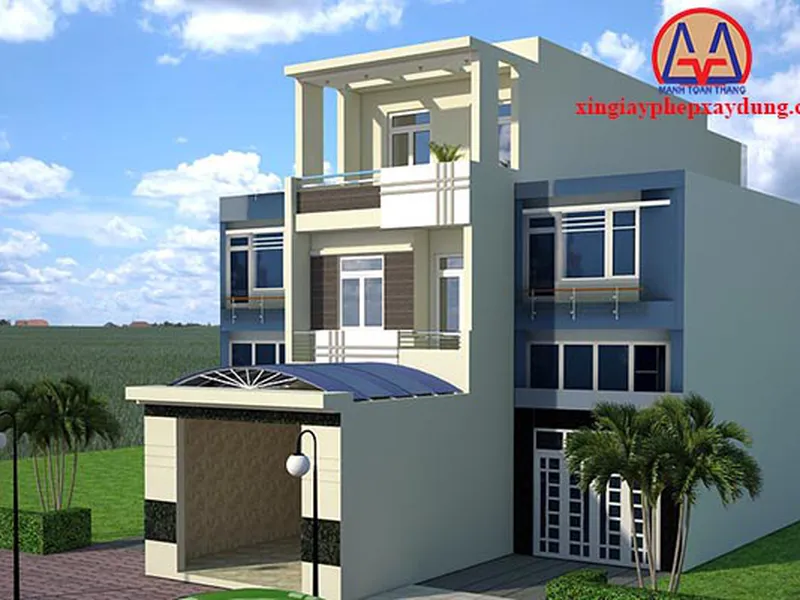 Thiết kế xây nhà phố 2 tầng 5x18m anh Bình tại Bình Dươg