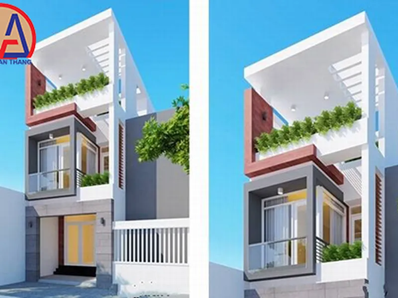 Xây nhà phố 2 tầng 5x14m hướng Tây Nam tại Bình Dương