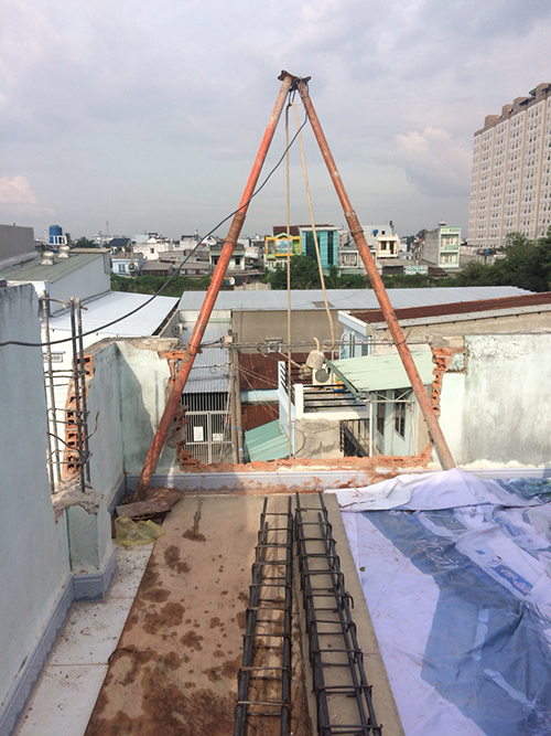 Kéo vật liệu bằng dòng dọc