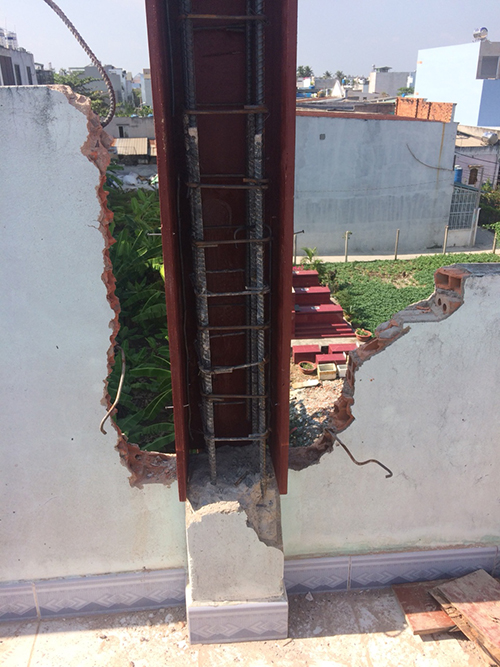 Lắp đặt ván khuôn cột Dĩ An