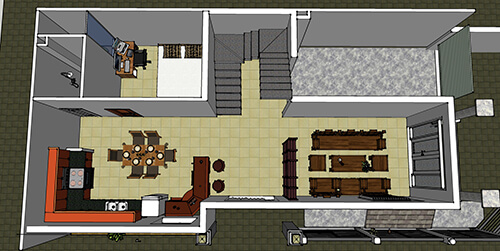 Mặt bằng tầng trệt Bình Dương