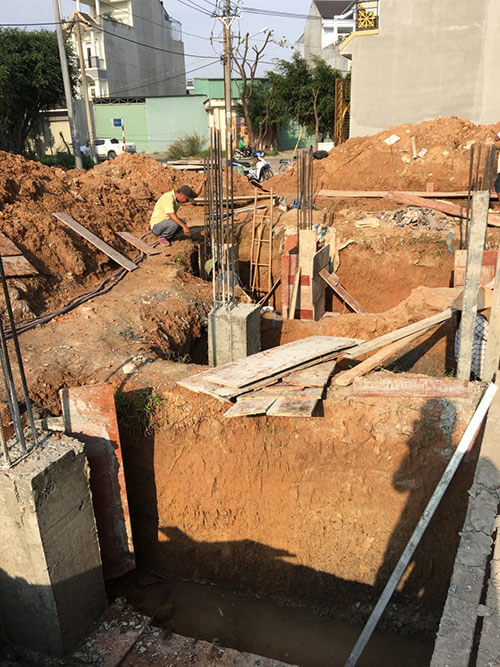Móng băng biệt thự phố Thuận An