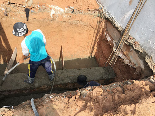 Thi công móng băng biệt thự Thuận An