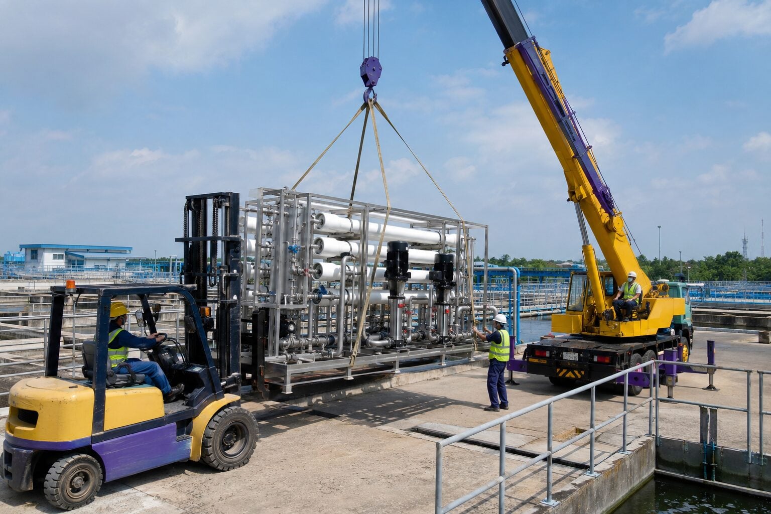Kiểm tra kiện máy trước khi rút container