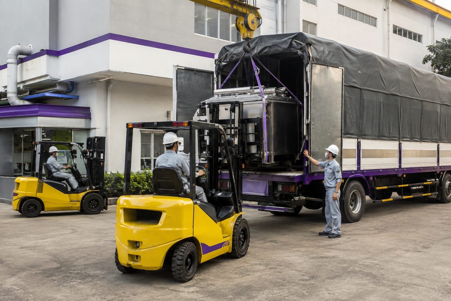 Chuẩn bị mặt bằng trước khi di dời dây chuyền