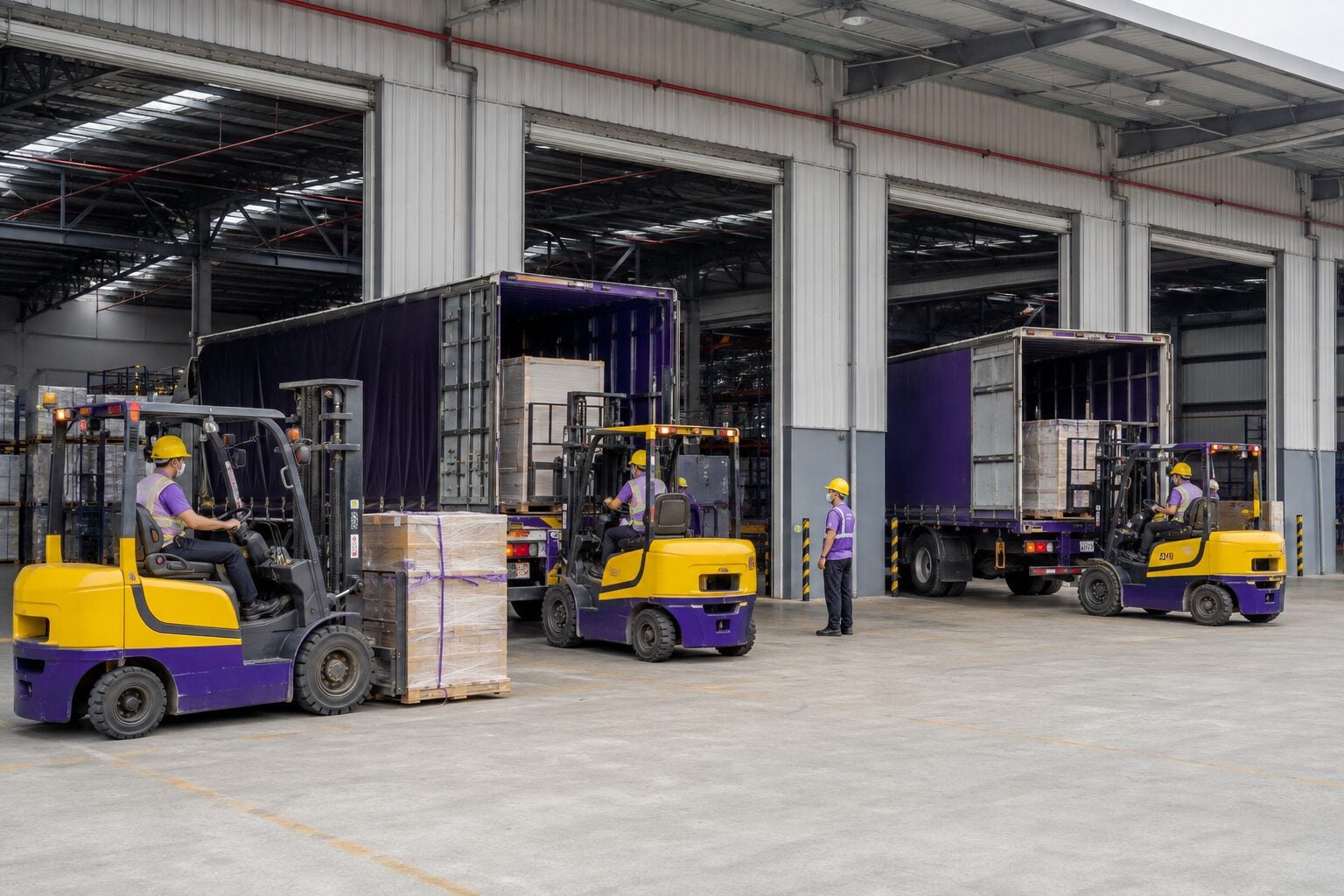 Phối hợp tín hiệu an toàn trong dịch vụ xe nâng