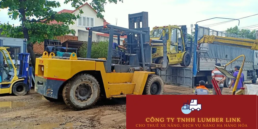 Thuê xe nâng rút hàng container tại Mỹ Phước 3, Bình Dương