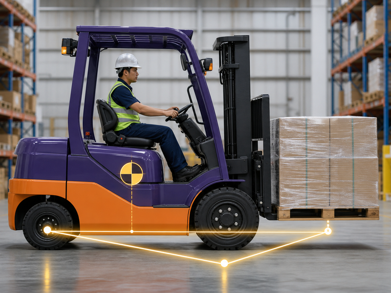 Tam giác ổn định của xe nâng: Hiểu đúng để tránh lật xe