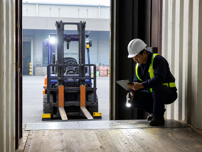 Cách kiểm tra sàn container trước khi đưa xe nâng vào