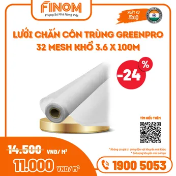 Lưới chống côn trùng GreenPro 32 mesh 3.6 x 100 mét