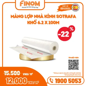 Màng lợp nhà kính Sotrafa (Tây Ban Nha) - khổ 6.2m