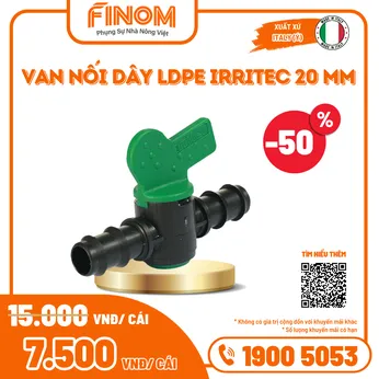 Van nối dây LDPE Irritec 20mm