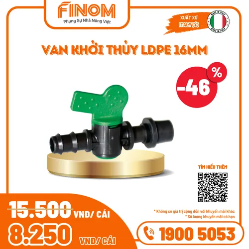Van khởi thủy LDPE 16mm