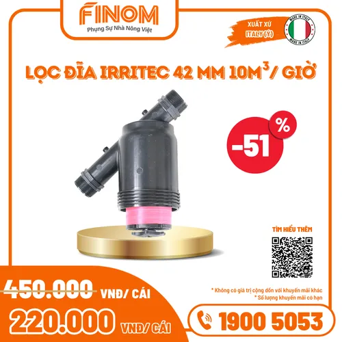 Lọc đĩa Irritec 42mm lưu lượng 10m³/giờ
