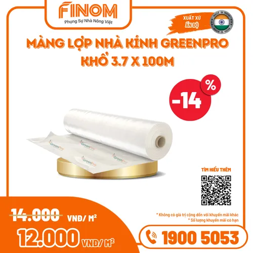 Màng lợp nhà kính GreenPro (Ấn Độ) - khổ 3.7m