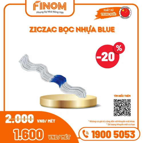 Ziczac bọc nhựa Blue