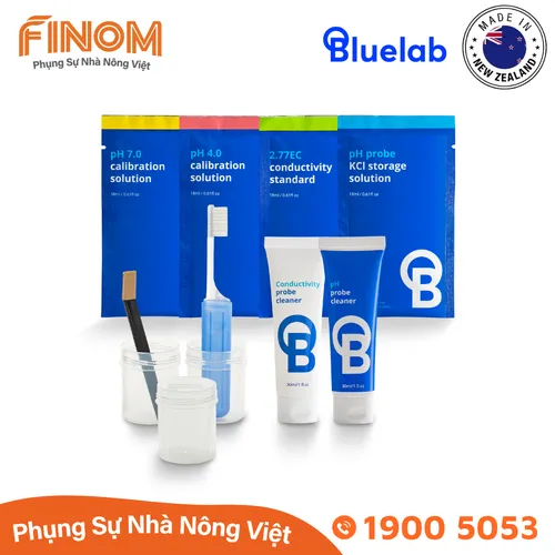Bộ dụng cụ và dung dịch hiệu chuẩn pH và EC Bluelab Care Kit