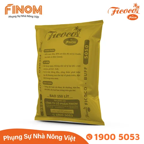 Giá thể xơ dừa xử lý Canxi 50/50