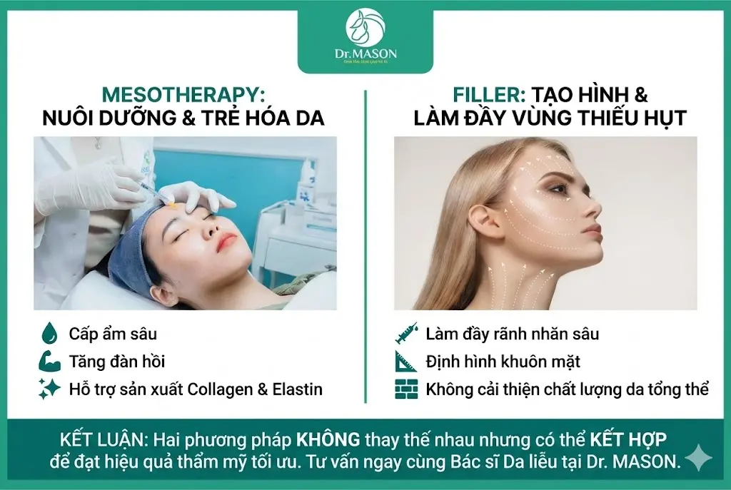 so sánh tiêm meso và filler