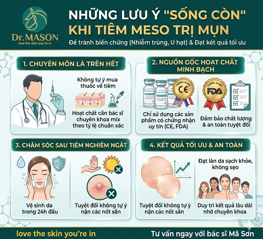 Những lưu ý "sống còn" khi tiêm Meso trị mụn