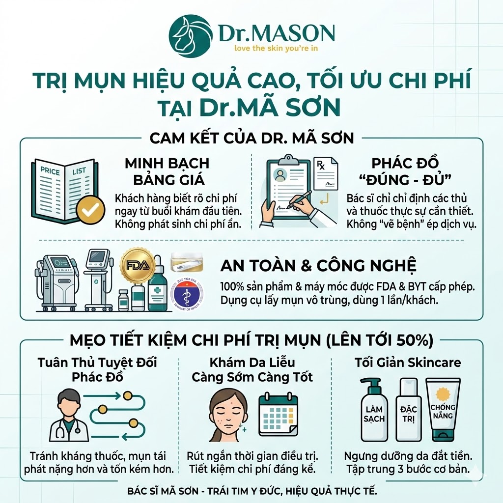 Kết quả trị mụn hiệu quả cao, tiết kiệm chi phí tại phòng khám Bác sĩ Mã Sơn Quận 8
