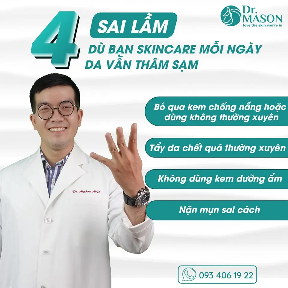 4 sai lầm khi skincare mỗi ngày