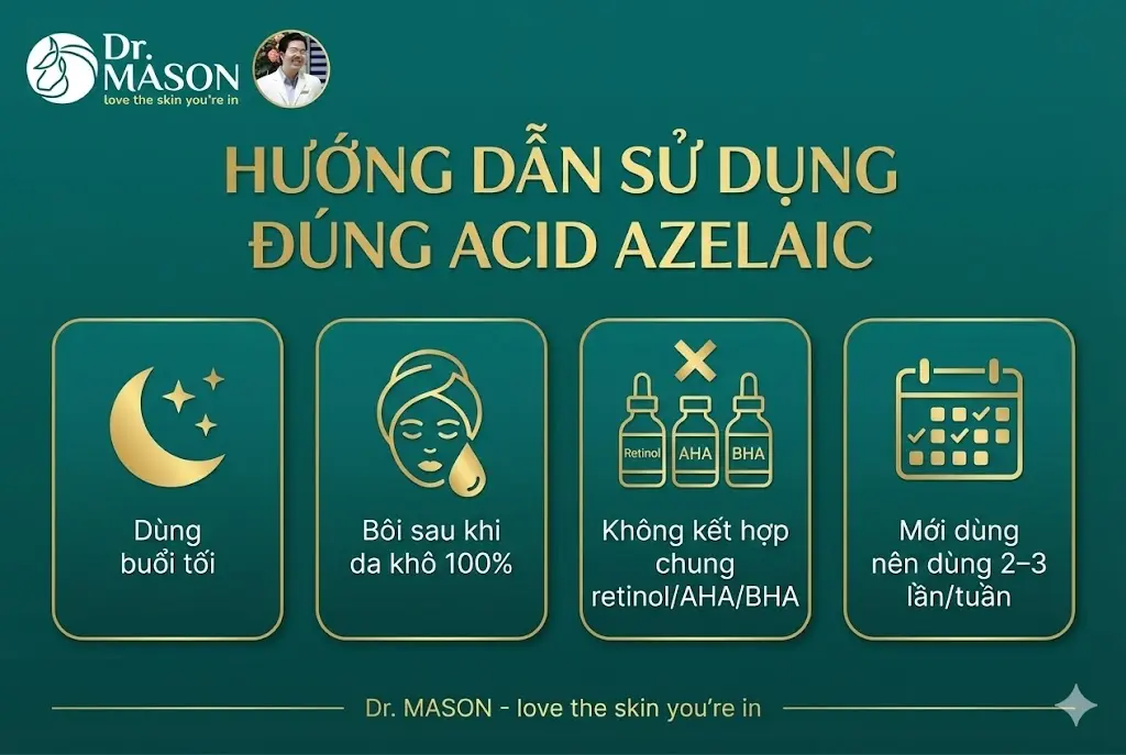 cách dùng acid azelaic