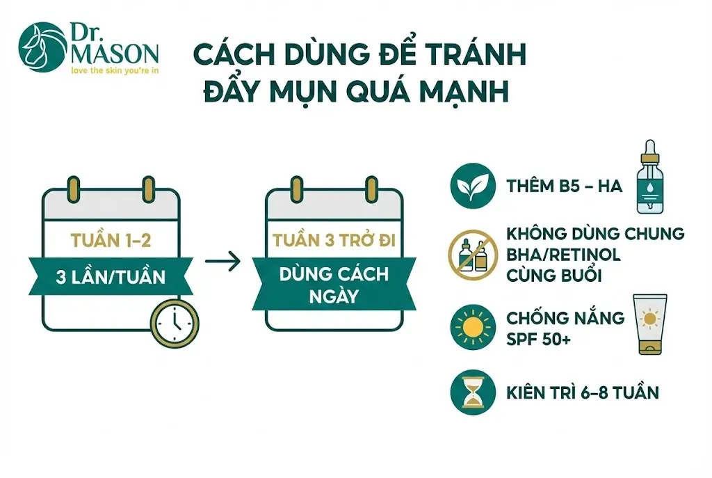 cách dùng acid azelaic để tránh đẩy mụn quá mạnh