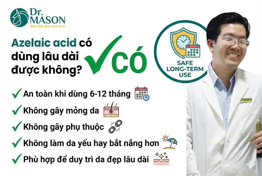 azelaic acid có dùng lâu dài được không