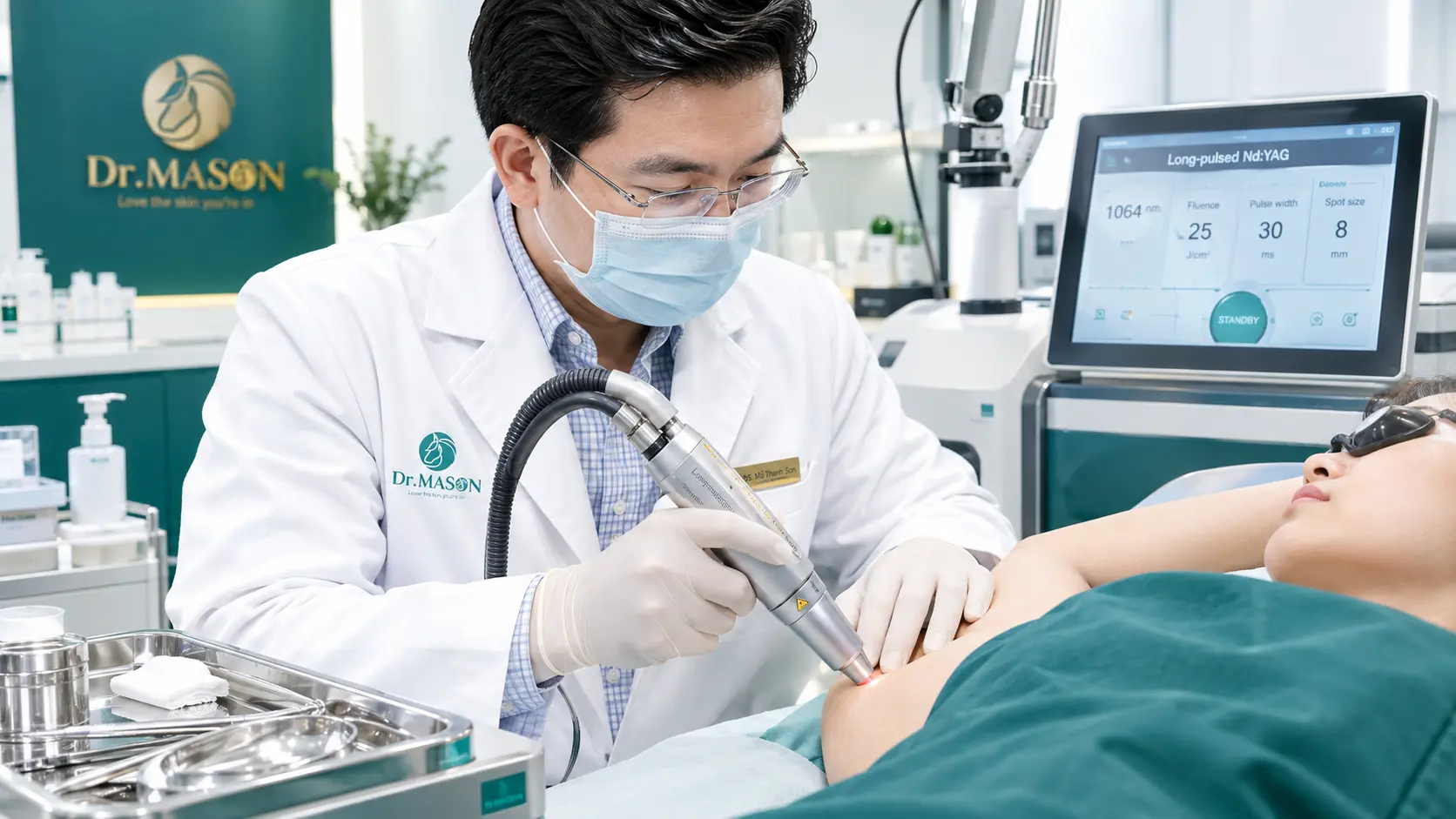Bác sĩ Mã Thanh Sơn trực tiếp điều trị tại phòng khám