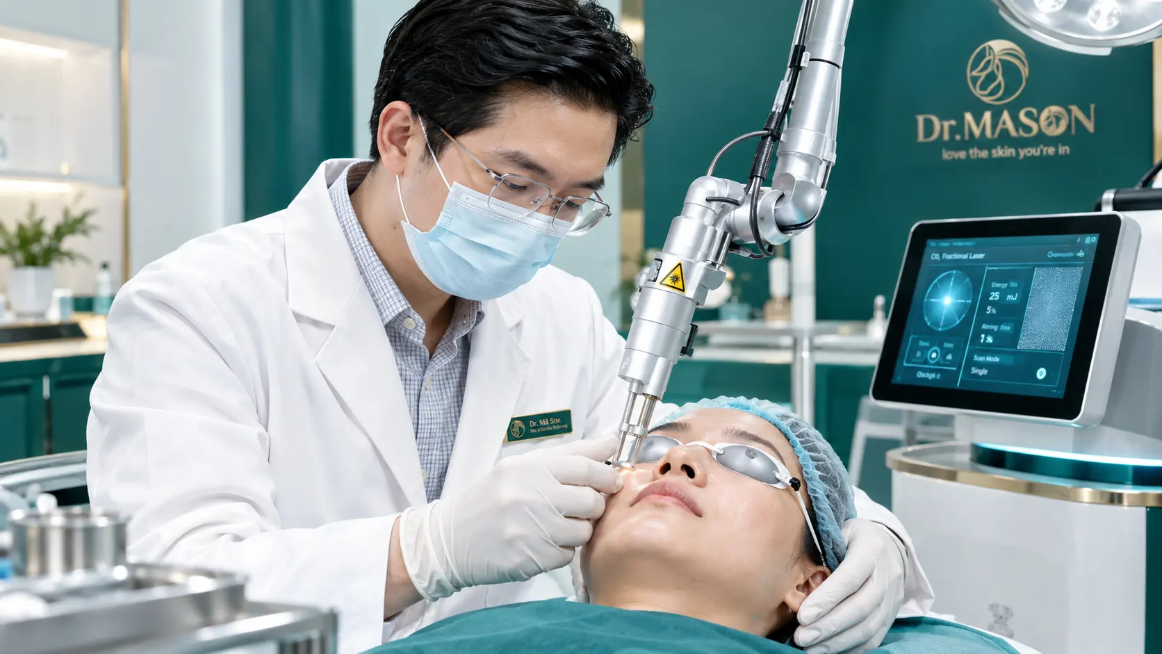 Bác sĩ Mã Thanh Sơn trực tiếp điều trị mụn thịt