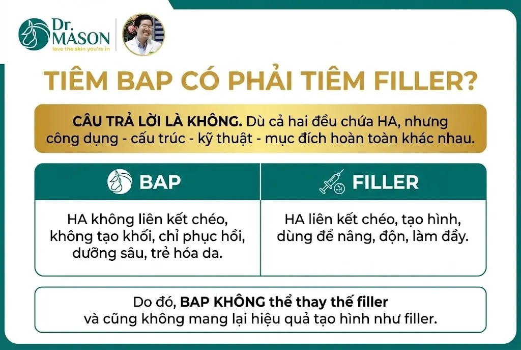 tiêm BAP có phải là filler không? bác sĩ giải đáp