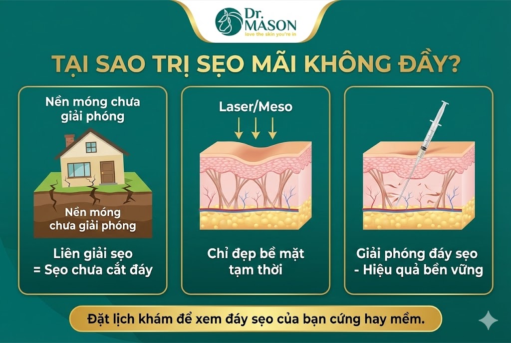 tại sao sẹo mãi khôg đầy