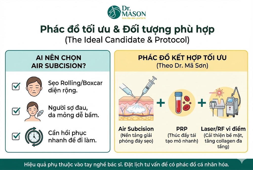 phác đồ bóc tách sẹo bằng khí cho ai