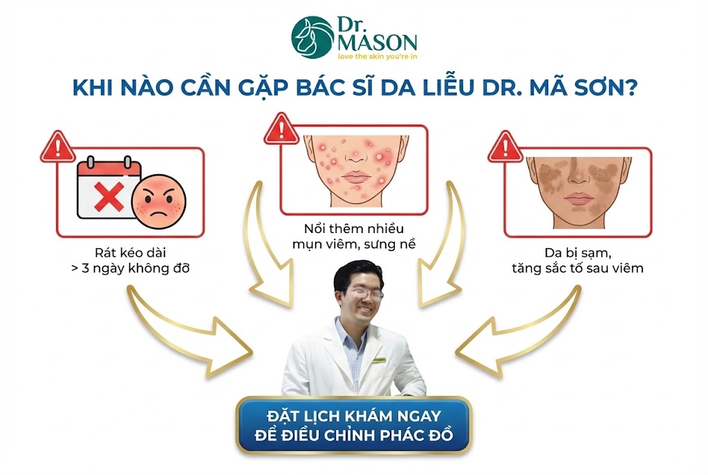 khi nào cần gặp bác sĩ da liễu