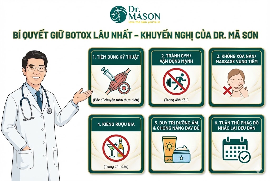 bí quyết giữ botôx lâu nhất