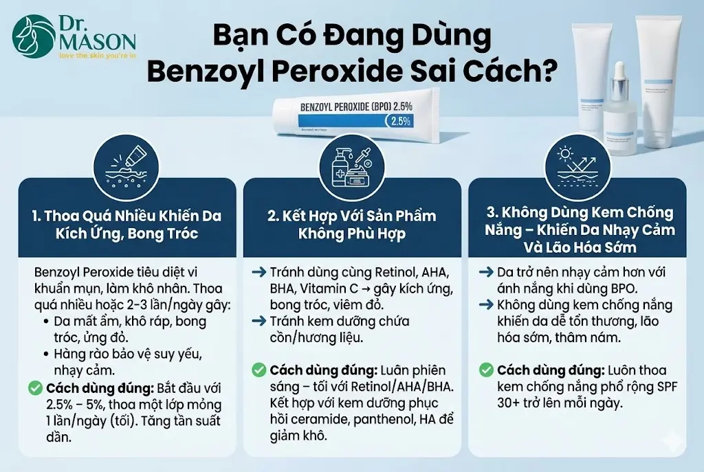 Bạn Có Đang Dùng Benzoyl Peroxide Sai Cách?