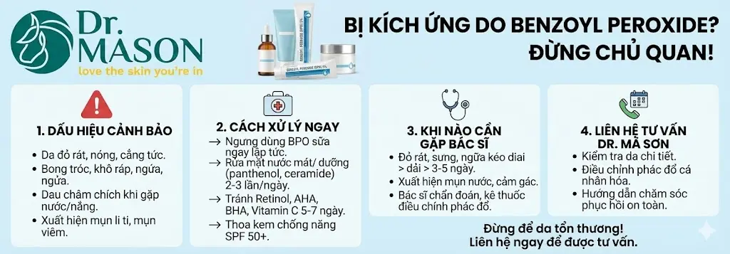 Bị Kích Ứng Do Benzoyl Peroxide? Đừng Chủ Quan!