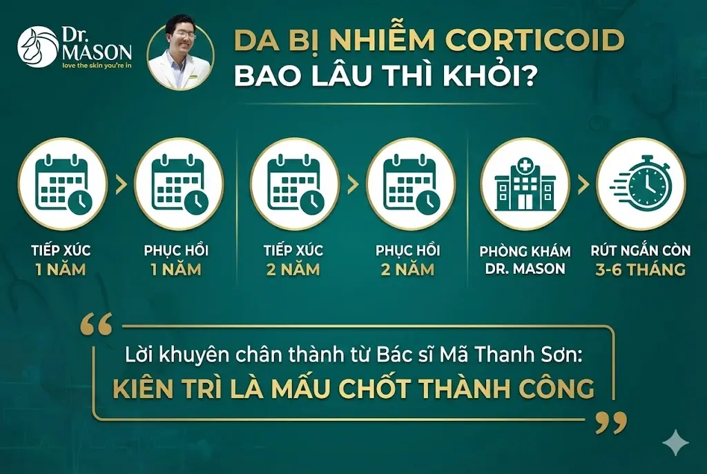da bị nhiễm corticoid bao lâu thì khỏi