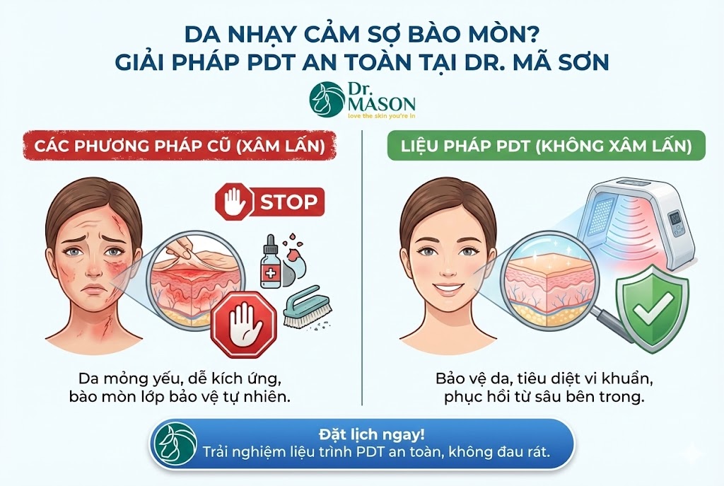 liệu pháp pdt dành cho da nhạy cảm