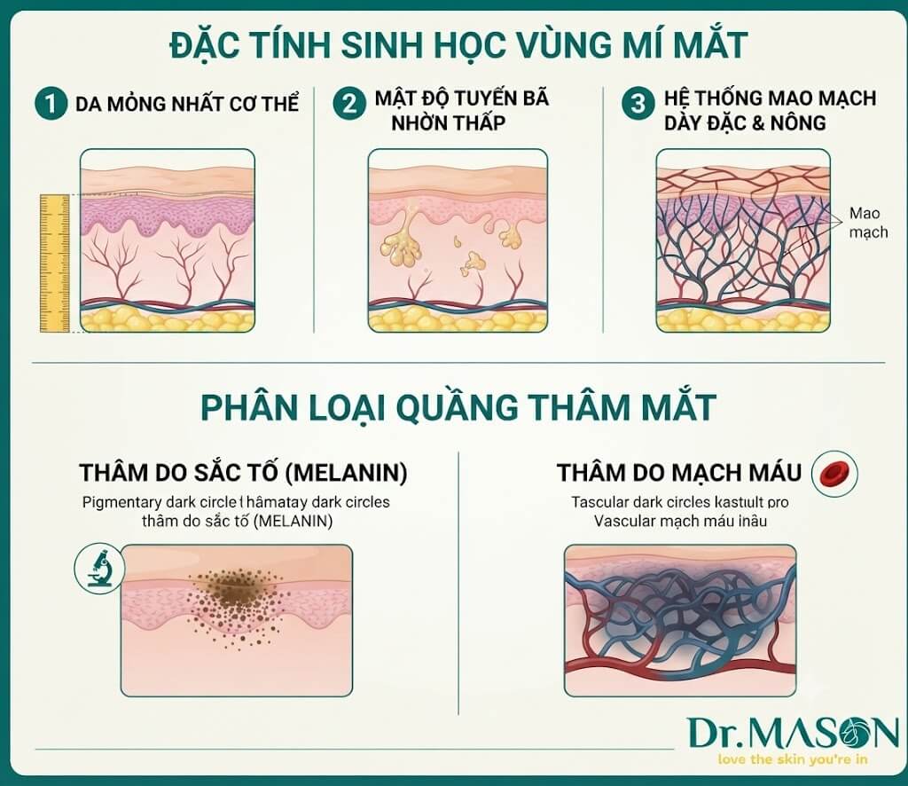 Đặc tính sinh học vùng da mắt
