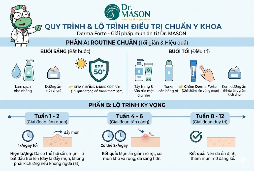 routine chuẩn điều trị derma forte