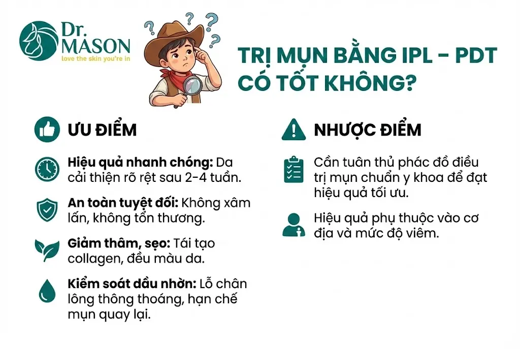 trị mụn bằng Ipl- pdt có tốt không