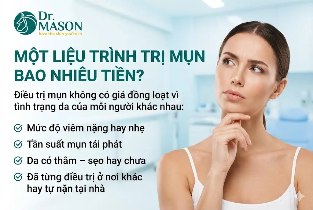 một liệu trình giá bao nhiêu tiền tại Dr Mã Sơn