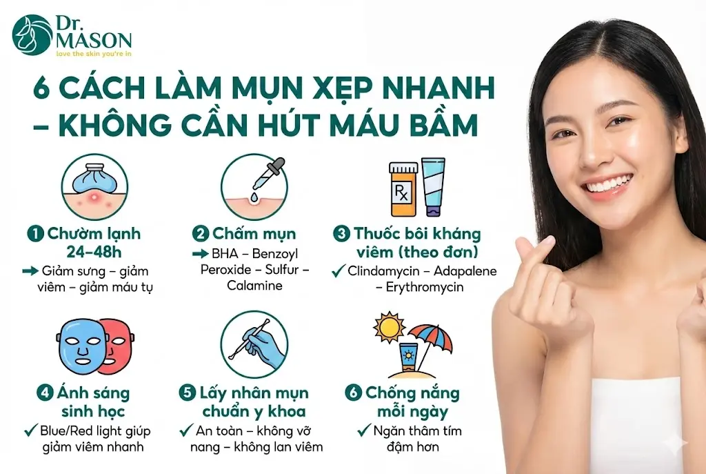 6 cách hút máu bầm