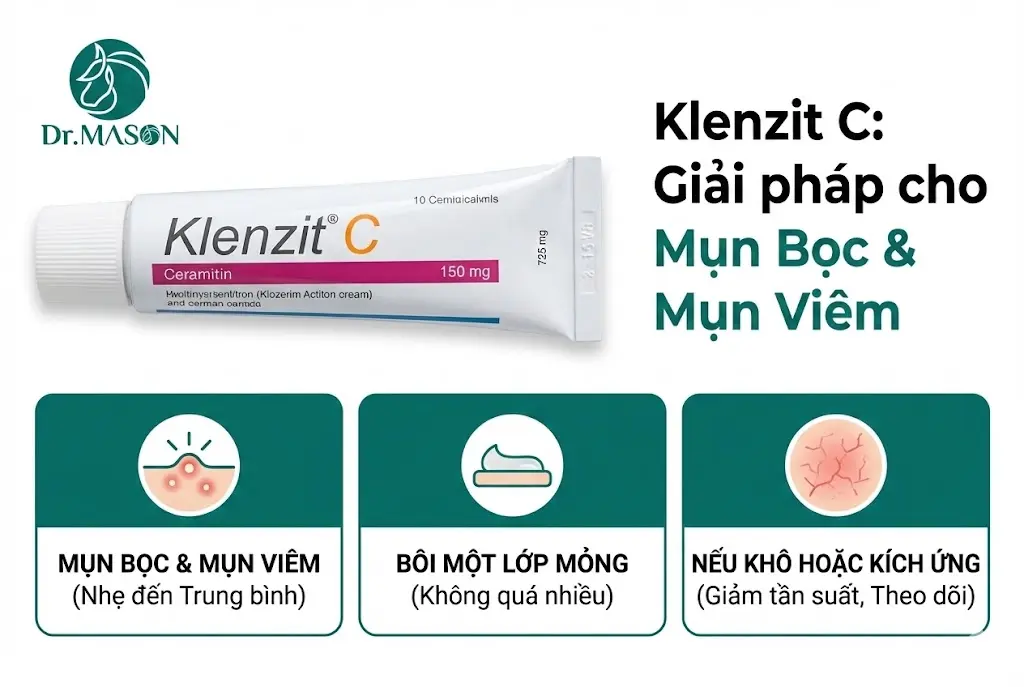 Klenzit C: giải pháp cho mụn bọc và viêm